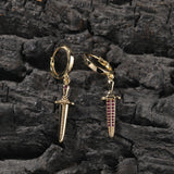 Earrings Zircon Sword Pendant Earrings Spectrum Armament