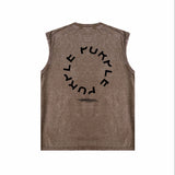 Purple Brand Distressed Tank T Shirts Distressed Sleeveless T-shirt Vest