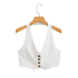 Women Vest Single-Breasted Vest