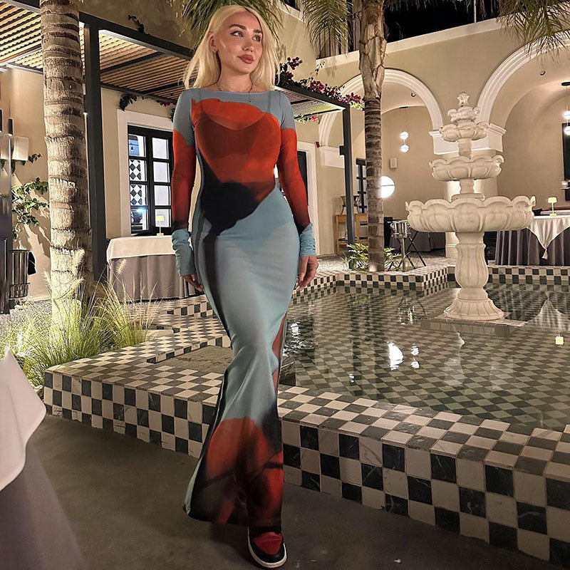 Women Dress Fashion Sexy Mesh