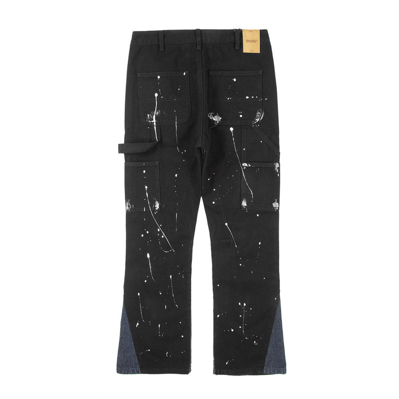 Men Jeans Splash Ink Loose Personality Design