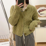 Women Knitted Cardigan Short Sweater