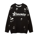 Women Sweater Ripped Sweater Oversize Vintage