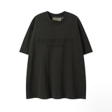 Fog Essentials T Shirts Spring/Summer FOG Duplex Embossed Letter Crew Neck Short Sleeves