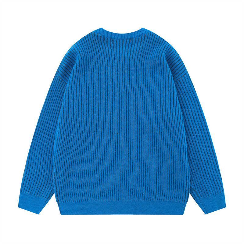 Men Sweater Jacquard Lazy Sweater Casual
