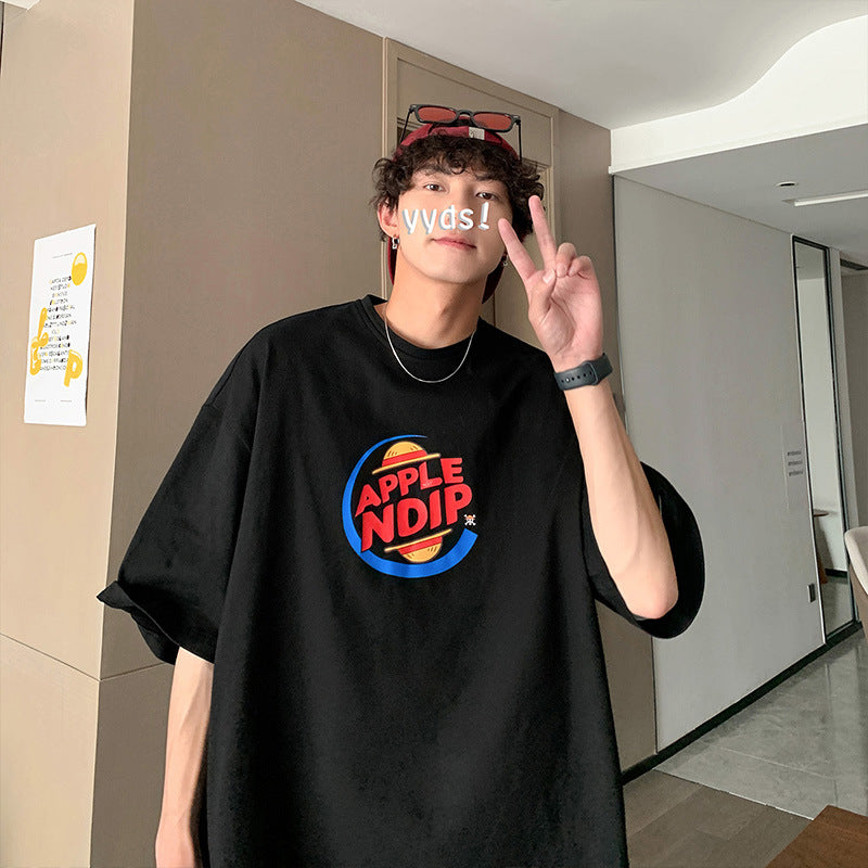 Men T Shirt Summer All-Matching Loose Casual
