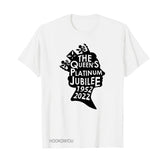 Inspired by Queen's Platinum Jubilee 2022 Elizabeth 70 Years T-shirt round Neck Short Sleeve T-shirt
