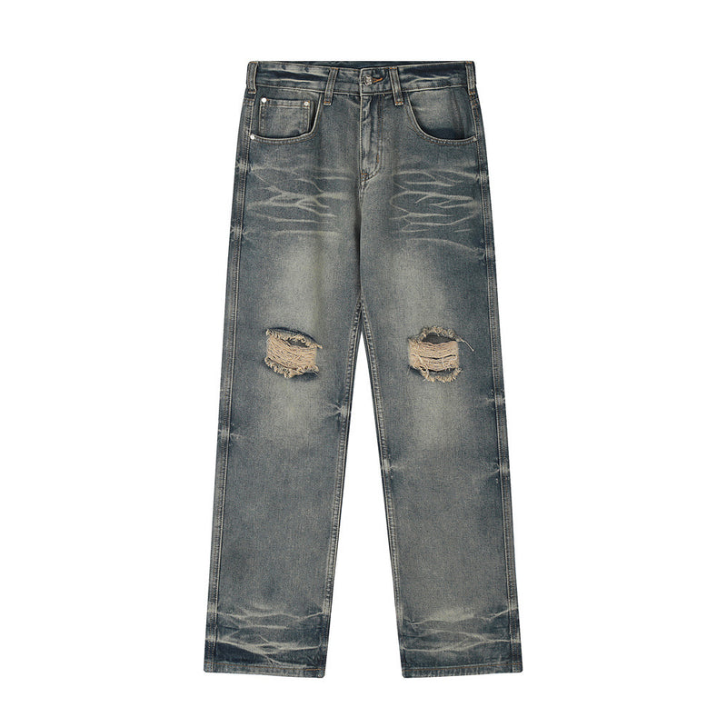 Men Jeans Loose Hole
