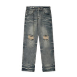 Men Jeans Loose Hole