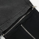 Men Jeans Detachable Trousers Zipper Stitching Dual-Use