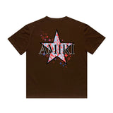 Amiri T Shirt Casual Hip Hop round Neck Short Sleeve T-shirt