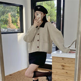 Women Knitted Cardigan Vintage Loose Soft Sweater