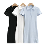 Women Dresses Slim Fit Shirt Dress