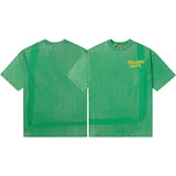 Gallery Dept T-Shirt Hand Painted Ink Splashing Alphabet Washed Retro Short Sleeve T-Shirt