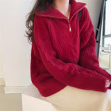 Women Pullover Sweater Loose Thick Knitwear