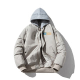 Mens Vintage Jackets Baseball Jacket Hooded Street Tide Cotton Jacket