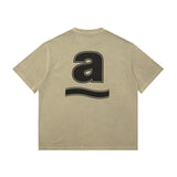 Men T-Shirt Heavy Retro Distressed All-Matching