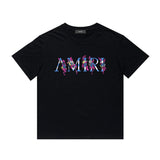 Amiri T Shirt Printed Casual Hip Hop round Neck Short Sleeve T-shirt