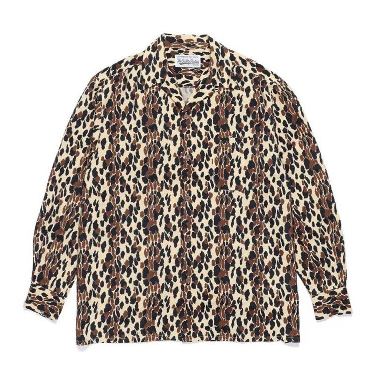 GUILTYPARTIES TIGER Shirts Casual leopard print long-sleeved shirt