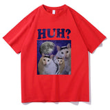 Kawaii Huh Meme Cat T Shirts Funny Men/women T Shirts