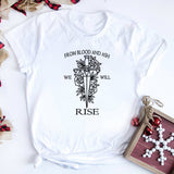 From Blood and Ash We Will Rise T-shirt FBAA Red