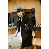 Unisex Shirt Irregular Stitching Loose Summer