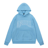 Amiri Hoodie AMI Letter logo print pullover hooded sweater for men and women