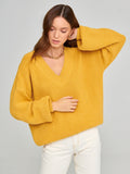 Women Work Business Casual Sweaters V-neck Loose Sweater