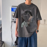 Men T Shirt Loose All-Match Summer