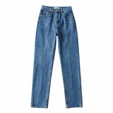 Women Jeans Split Simple Jeans