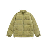 Unisex Coat Corduroy Stand Collar Coat Thickened Warm Cotton Coat