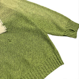 Kapital Sweater Vintage Hida and Macro Cross Ripped round Neck Knitted Pullover Long Sleeve Sweater