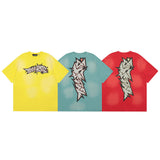 Hellstar T Shirt Vintage Old Loose Casual Short Sleeve T-Shirt