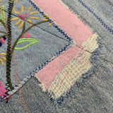 Kapital Jeans Pingtian Hehong Stitching Smiley Patch Ripped Embroidered Fashion Brand Denim Trousers