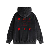 Purple Brand Distressed Hoodie Fashion Old Loose Hooded Sweater