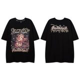 Men T-Shirt Oil Painting Printing Couple