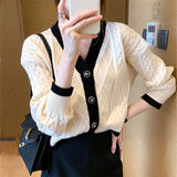 Women Knitted Cardigan Loose Temperament Sweater