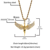 Jewelry Angel Wings with DiamondsNecklaces Crosses Spectrum Necklaces Angel Pieces