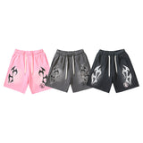 Hellstar Shorts Summer Casual Sports Wash Shorts