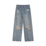 Men Jeans Loose Hole Leisure