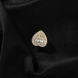 Grillz T Square Zircon Gold Love Single Teeth Braces Hip Hop Spectrum