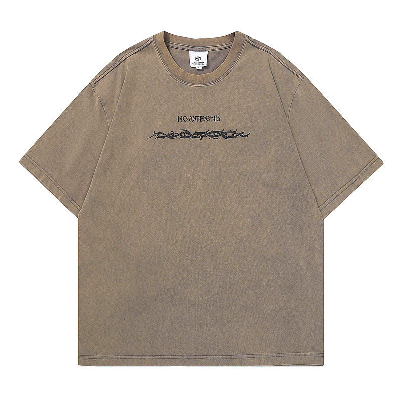 Men T-Shirt Old Loose Leisure All-Matching