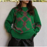 Women Work Business Casual Sweats Knitwear Jacquard Sweater