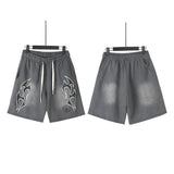 Hellstar Shorts Summer Casual Sports Wash Shorts