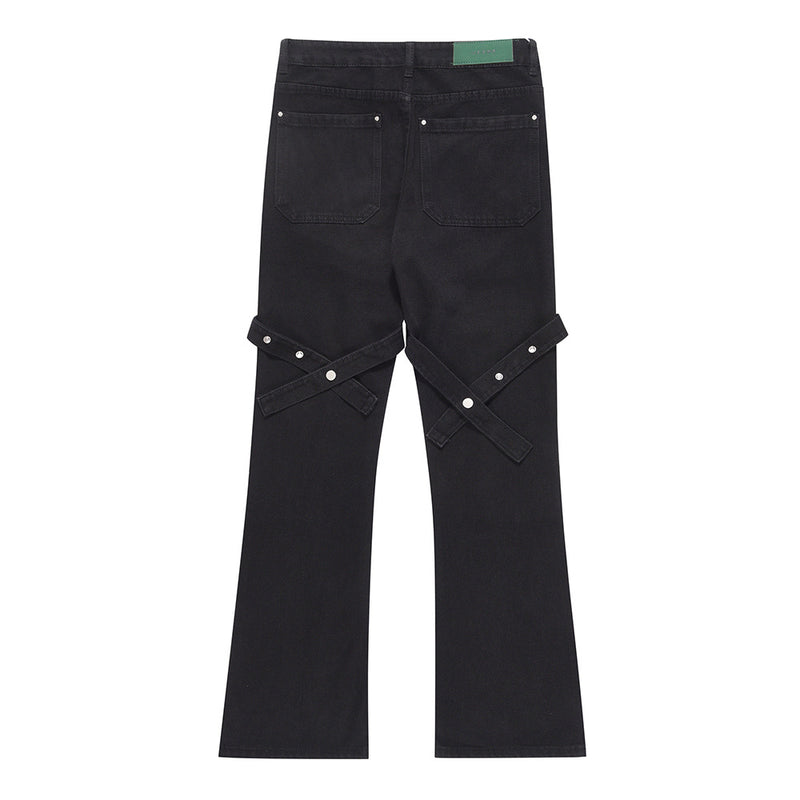 Men Jeans Hip Hop Cool Leisure Loose Flared Pants