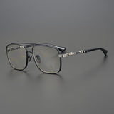 CHH Chrome Hearts Glasses Japanese large frame pure titanium engraved pattern myopia glasses frame