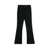 Men Jeans flared pants loose pure white