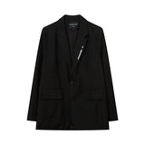Women Jackets Solid Color Suit Oversize