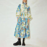 Bohemian Dress French Retro Print Dress