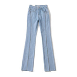 Women Jeans Hot Girl Stitching Bell-Bottom Pants